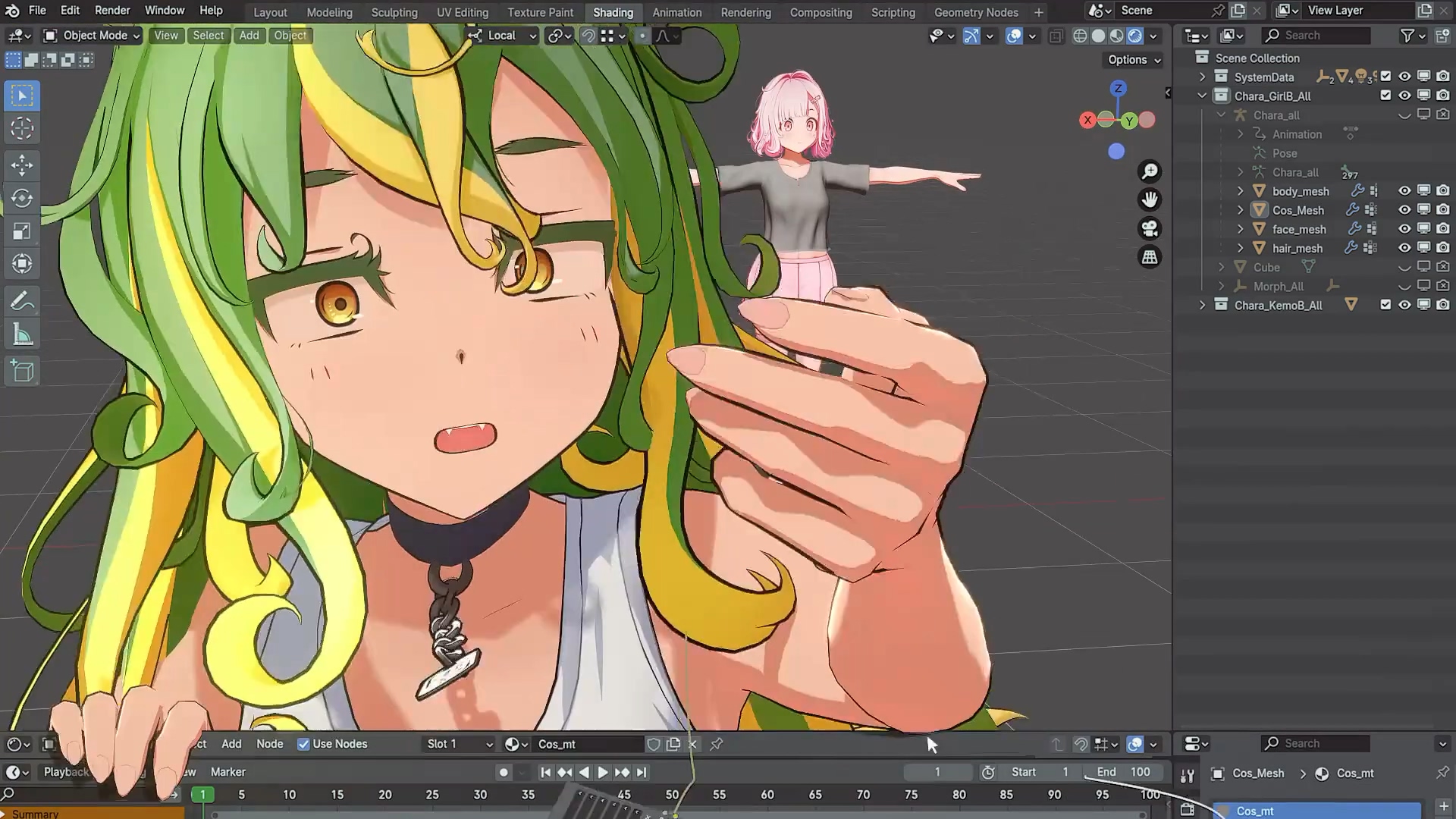 有意思的二次元少女与工作软件交互动画 